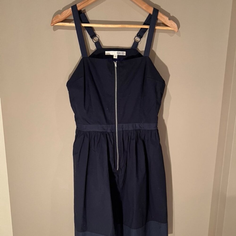 NEW - 212 Collection - Blue Sleeveless Mini Dress with Zipper Details - size 6 - Picture 3 of 8